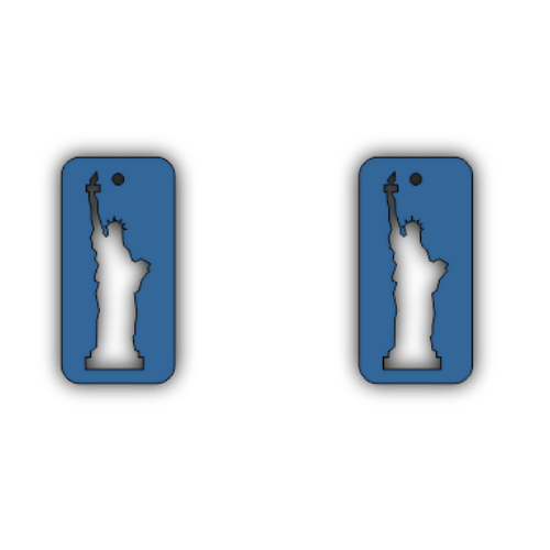 Statue Of Liberty - 4th Of July Keychain/ Earrings - Design File Digital My Custom Designs SVG