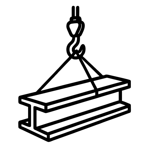 Steel Beam Being Lifted - Vector Graphics - Digital File Digital My Custom Designs PDF