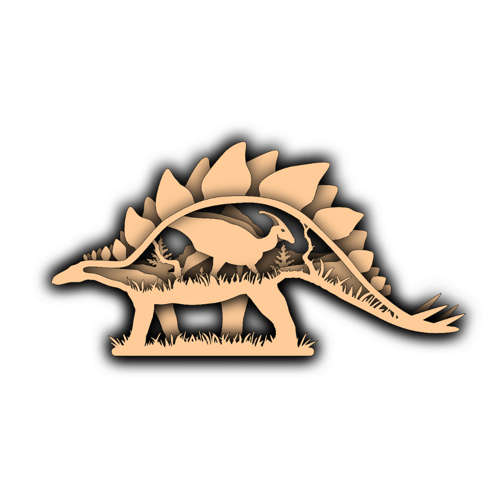 Stegosaurus - Layered Nature Design - Digital File Digital My Custom Designs SVG