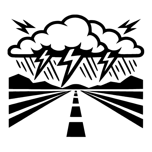 Stormy Highway Run - Vector Graphics - Digital File Digital My Custom Designs PDF
