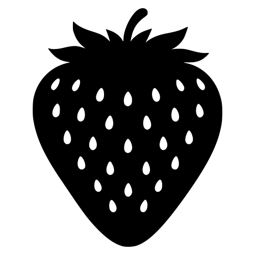 Strawberry Silhouette - Digital File - XCS Friendly Digital My Custom Designs PDF