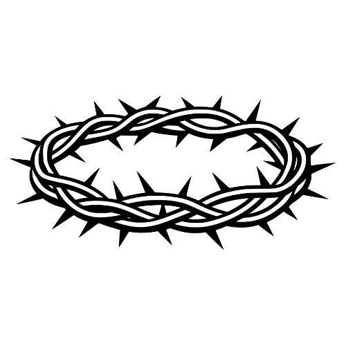 Crown of Thorns Outline - Vector Graphics - Digital File