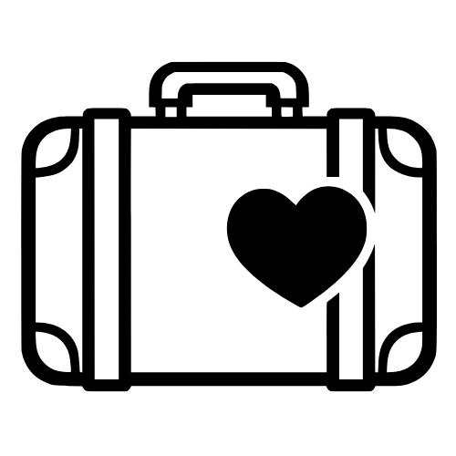 Suitcase with Heart - Digital File - XCS Friendly Digital My Custom Designs PDF