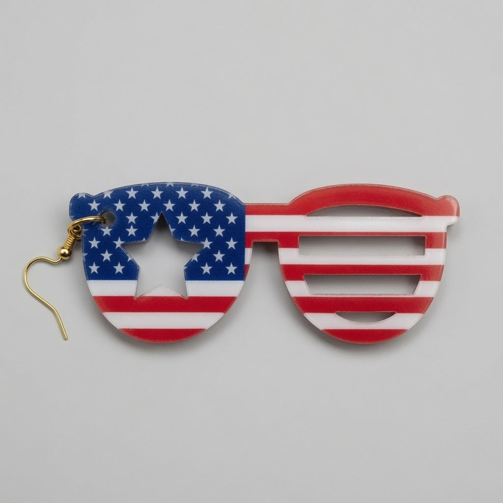Sunglasses - 4th Of July Keychain/ Earrings - Digital File - SVG - Digital