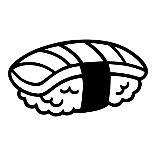 Sushi Nigiri Outline - Digital File - XCS Friendly Digital My Custom Designs PDF