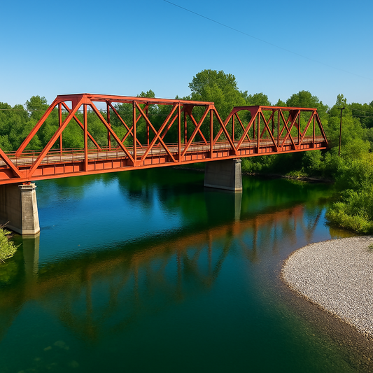Truss Bridge - Boise River Greenbelt - Idaho United States - Rendered - Digital file Digital My Custom Designs PDF