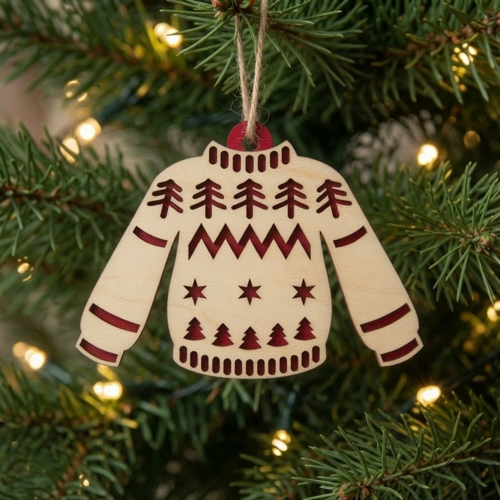 Sweater Layered Design Ornament - Digital File - SVG - Digital