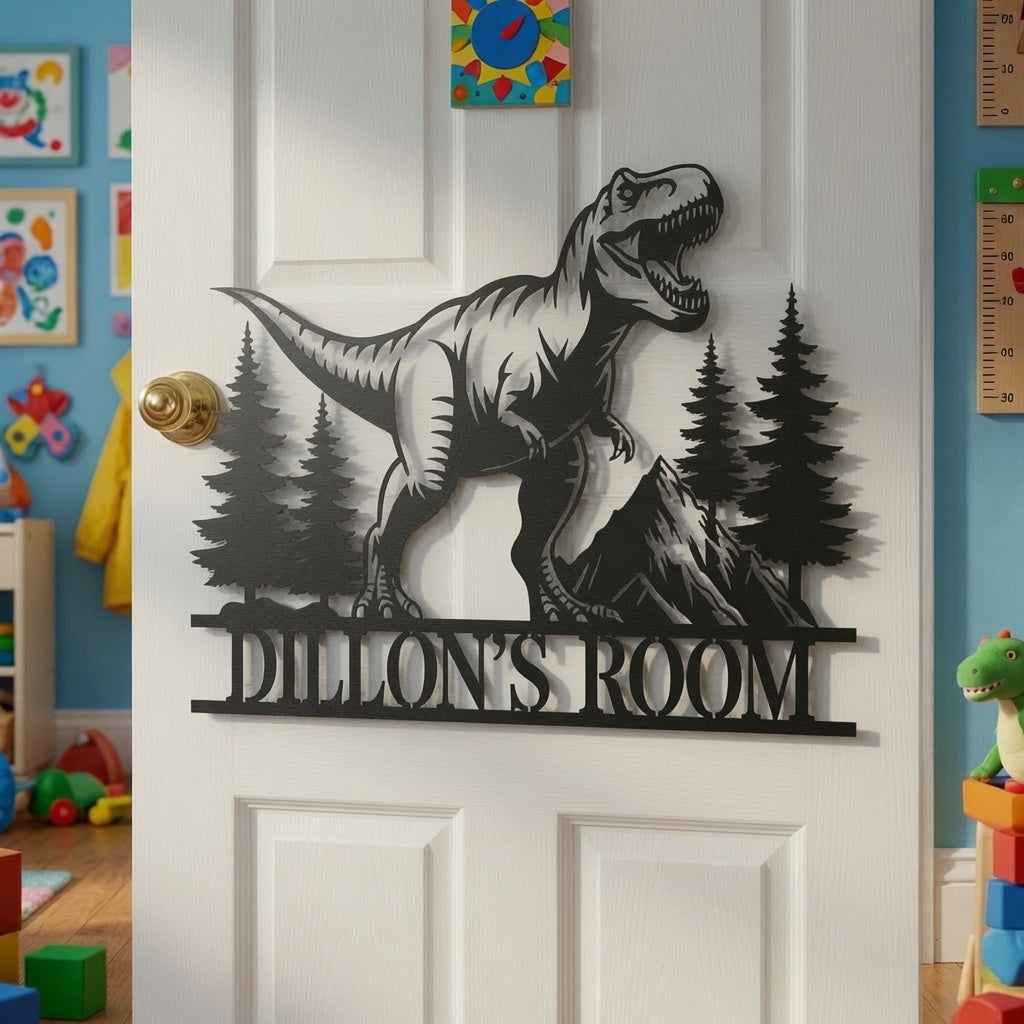 T-Rex Mountain Forest Free-Form - Wall / Home Decor - Digital File - ZIP File - Digital