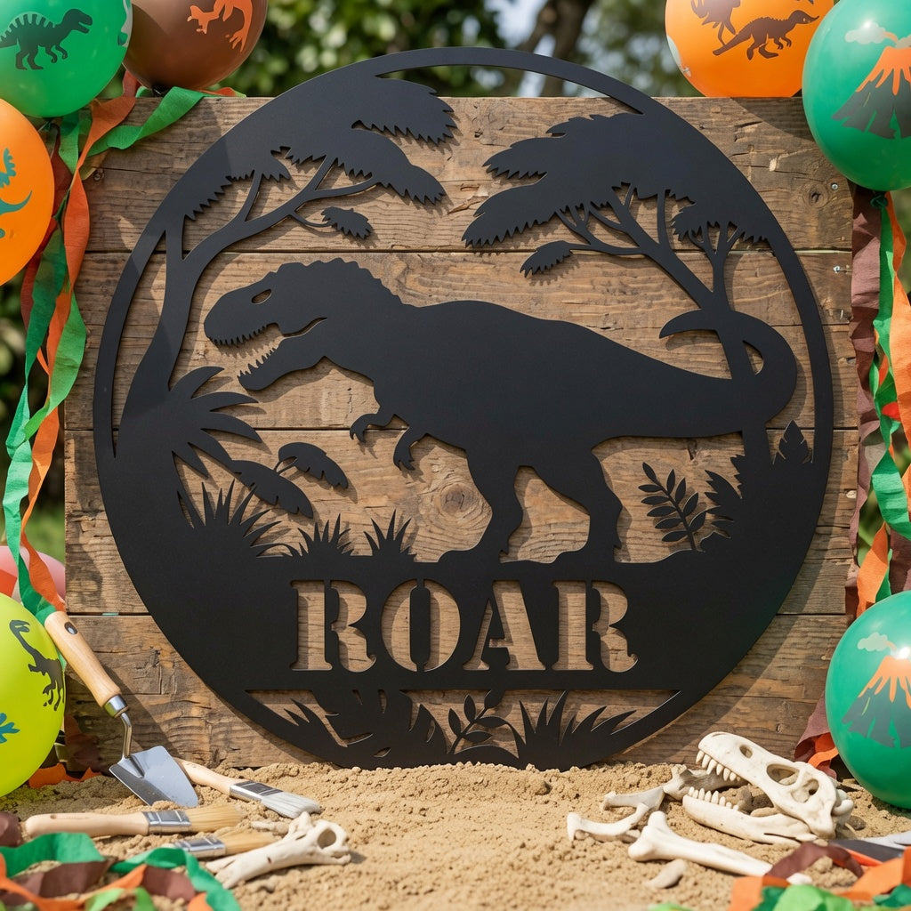 T-Rex Silhouette Wall Home Decor SVG - Laser Cut File Digital Download | My Custom Designs - ZIP File - Digital