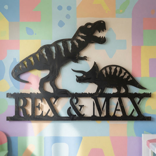 T-Rex Triceratops - Wall / Home Decor - Digital File - ZIP File - Digital