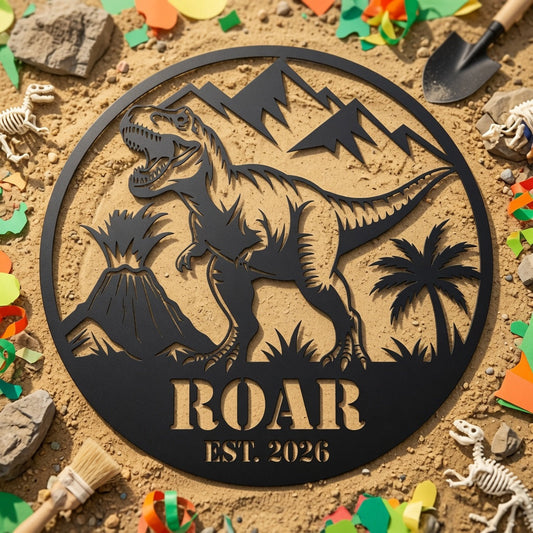 T-Rex Volcano - Wall / Home Decor - Digital File - ZIP File - Digital