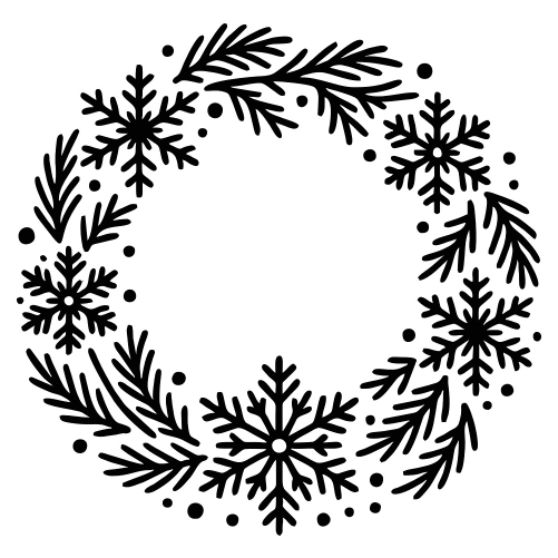 Snow Wreath Design - Digital File - XCS Friendly Digital My Custom Designs PDF
