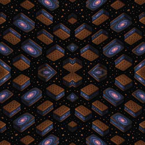 Food and Drinks - Ice Cream Sandwich Galaxies With Cosmic Crumbs - Pattern - Digital File Digital My Custom Designs PDF