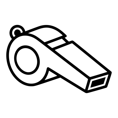 Whistle Outline - Vector Graphics - Digital File