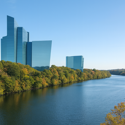 Thames River - Mohegan Sun Casino and Entertainment Complex - Connecticut United States - Rendered - Digital File Digital My Custom Designs PDF