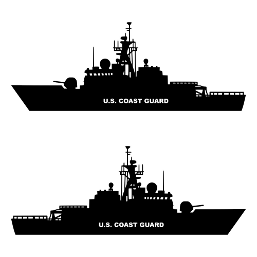US Coast Guard Silhouette - Vector Graphics - Digital File Digital My Custom Designs PDF