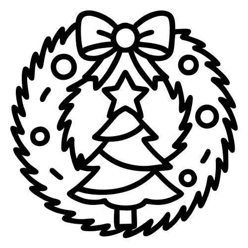 Tree Wreath Sketch - Digital File - XCS Friendly Digital My Custom Designs PDF