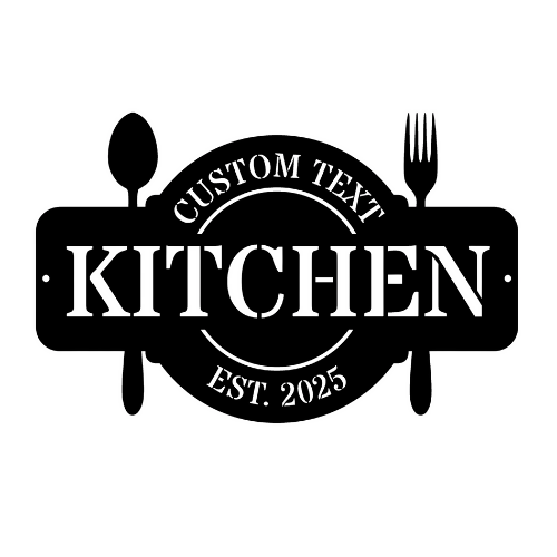 Custom Text Kitchen - Metal Sign - Home Decor - Digital File Digital My Custom Designs ZIP File