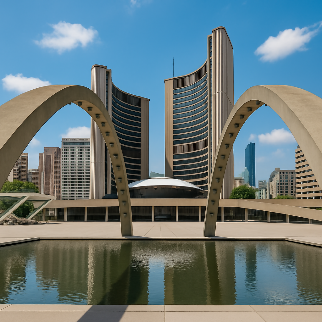 Nathan Phillips Square - Toronto City Hall - Ontario Canada - Rendered - Digital File Digital My Custom Designs PDF
