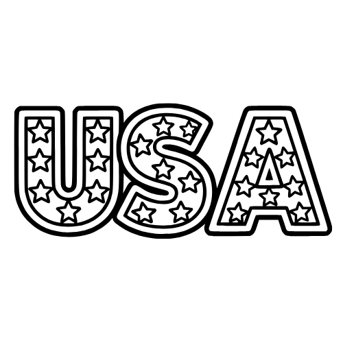 USA Letters with Star Outline - Vector Graphics - Digital File Digital My Custom Designs PDF