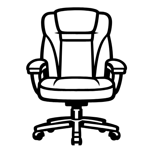Boss Chair Outline - Vector Graphics - Digital File Digital My Custom Designs PDF