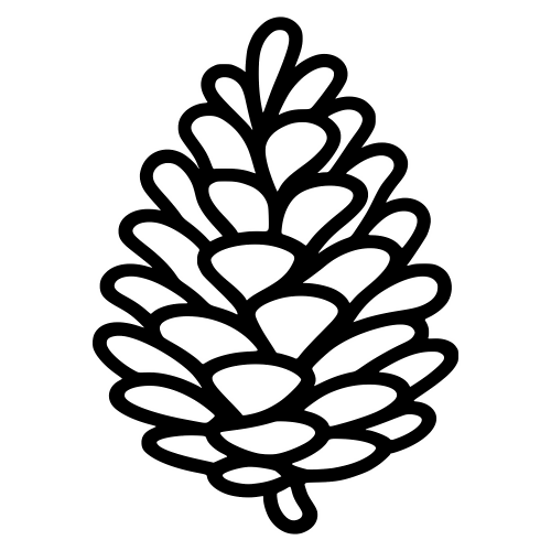 Pinecone Outline - Digital File - XCS Friendly Digital My Custom Designs PDF