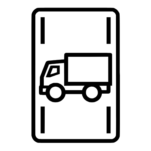 Truck Lane Icon - Vector Graphics - Digital File