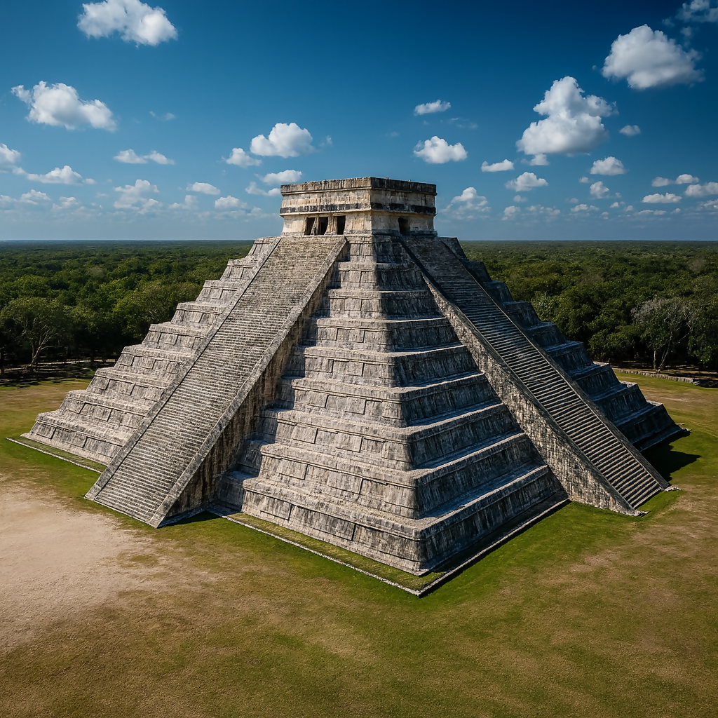 Temple of Kukulcan (Pyramid of El Castillo) - Chichén Itzá - Yucatan Mexico - Rendered - Digital File Digital My Custom Designs PDF