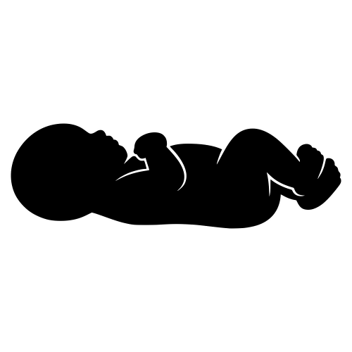 Baby Supine Silhouette - Vector Graphics - Digital File Digital My Custom Designs PDF