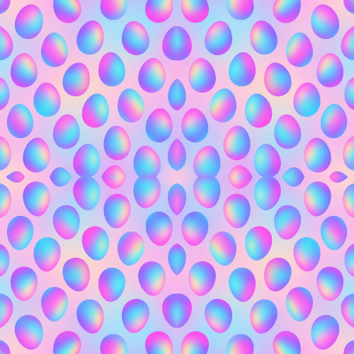 Holiday and Seasonal - Vaporwave Easter Eggs With Pastel Gradients - Pattern - Digital File Digital My Custom Designs PDF