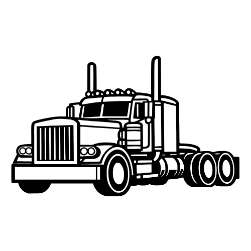 Vintage Semi-Truck - Vector Graphics - Digital File Digital My Custom Designs PDF