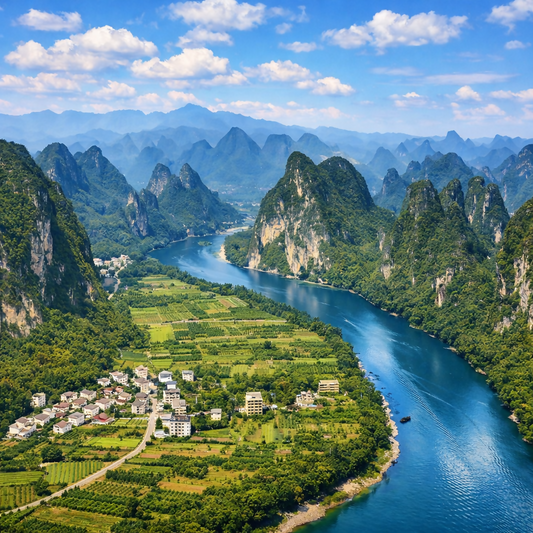 Karst Mountains - Guilin China - Asia - Rendered - Digital File Digital My Custom Designs PDF