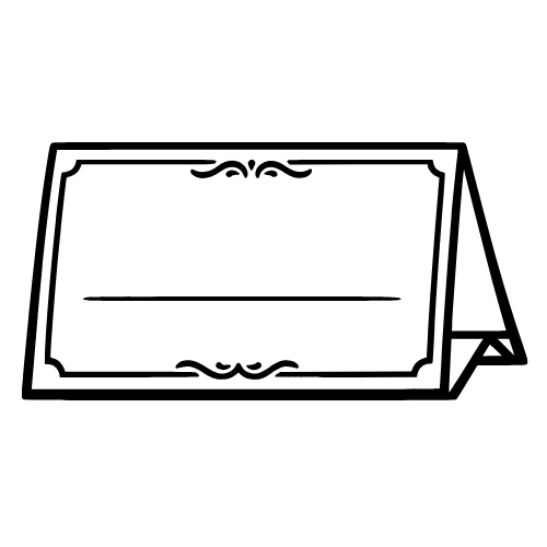 Table Place Card Design - Digital File - XCS Friendly Digital My Custom Designs PDF