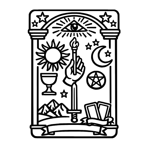 Tarot Card Sketch - Vector Graphics - Digital File Digital My Custom Designs PDF