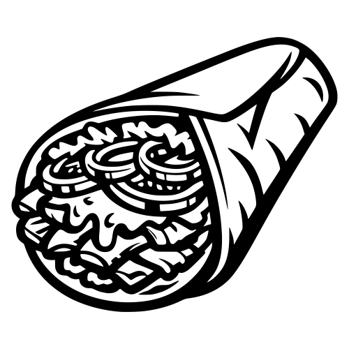 Gyro Sandwich Outline - Digital File - XCS Friendly