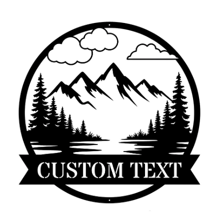 Mountain Scene - Metal Signs/Home Decor - Digital File Digital My Custom Designs ZIP File