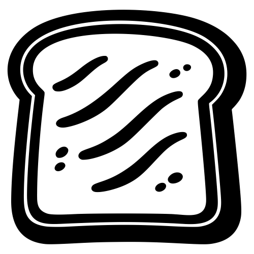 Toasted Bread Illustration - Digital File - XCS Friendly Digital My Custom Designs PDF