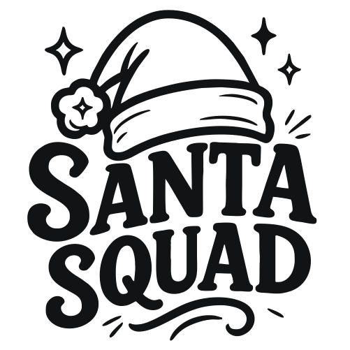 Santa Squad Text - Digital File - XCS Friendly Digital My Custom Designs PDF