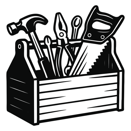 Toolbox with Tools - Vector Graphics - Digital File Digital My Custom Designs PDF