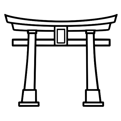 Torii Gate Outline - Digital File - XCS Friendly Digital My Custom Designs PDF