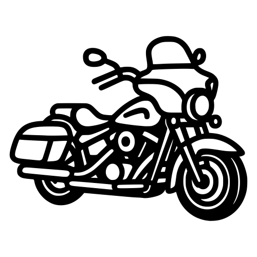 Touring Motorcycle with Saddlebags - Digital File - XCS Friendly Digital My Custom Designs PDF