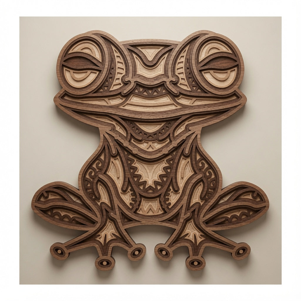 Tree Frog - Animals & Reptiles - Layered Line Designs - Digital File - ZIP File - Digital