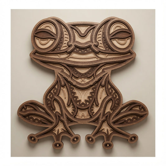 Tree Frog - Animals & Reptiles - Layered Line Designs - Digital File - ZIP File - Digital