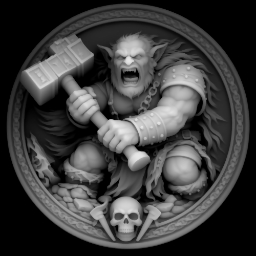 Troll of War Depth Map - Digital File Digital My Custom Designs PNG