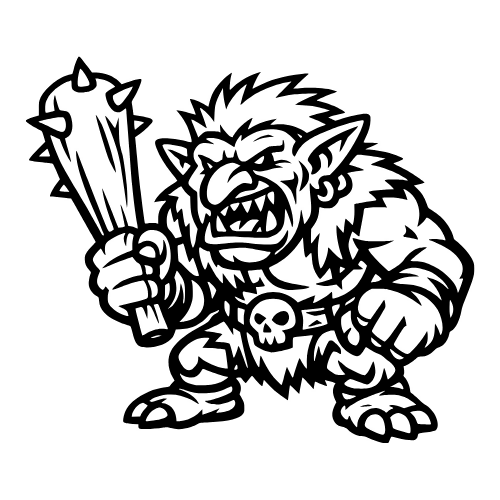 Troll Sketch Outline - Vector Graphics - Digital File Digital My Custom Designs PDF