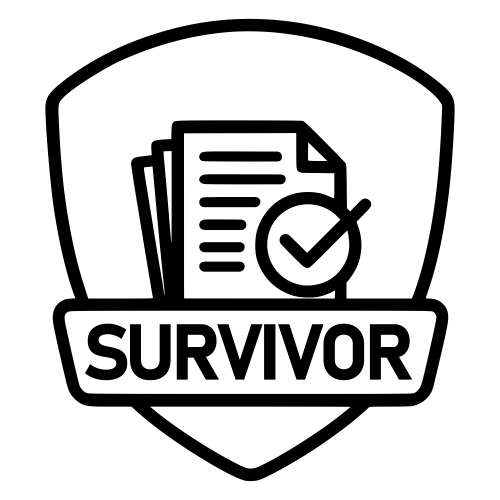 Grading Papers Survivor Badge - Digital File - XCS Friendly Digital My Custom Designs PDF