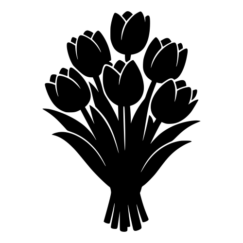 Tulip Bouquet - Vector Graphics - Digital File Digital My Custom Designs PDF
