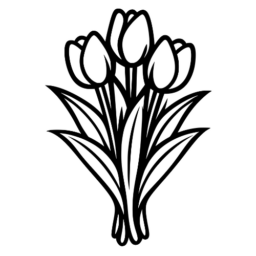 Tulip Bunch Design - Digital File - XCS Friendly Digital My Custom Designs PDF
