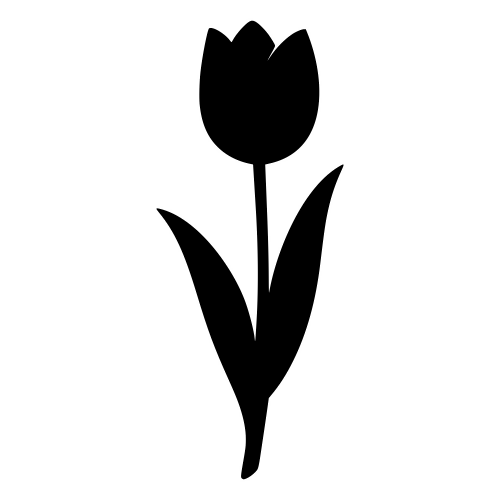 Tulip Silhouette - Vector Graphics - Digital File Digital My Custom Designs PDF