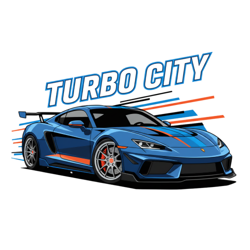Turbo City - Urban Grunge Retro - T Shirt Designs - Digital File Digital My Custom Designs 300 DPI PNG